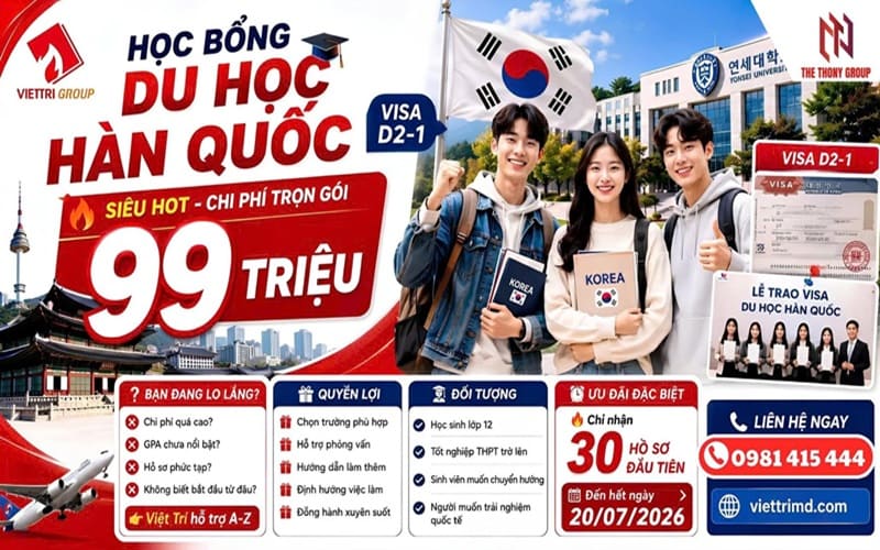 Du học Hàn 99 Triệu là chương trình gì?